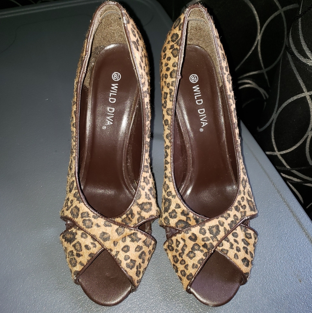 Leopard print heels